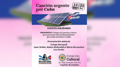 “Canción Urgente por Cuba”: realizarán un recital solidario