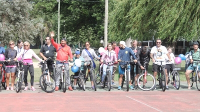 Alegría y solidaridad en la bicicleteada de la Mutual de Luz y Fuerza