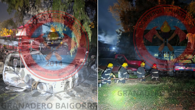Incendio de vehículos en Ybarlucea