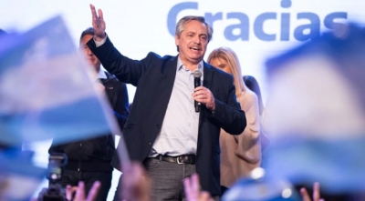 Alberto Fernández triplicó a Macri en Baigorria