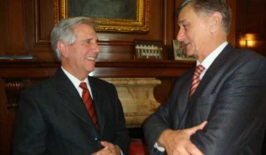 Binner, junto a Tabaré Vázquez