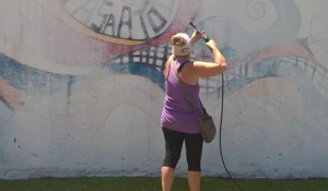 Convocan a repintar un mural contra la violencia de género en Baigorria
