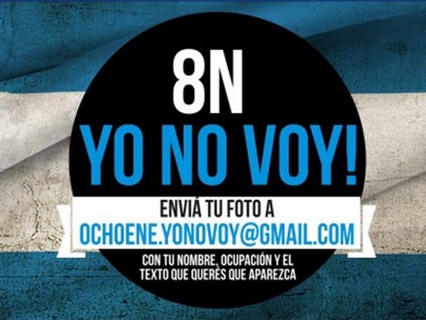 "8N Yo No Voy", es furor en las redes sociales