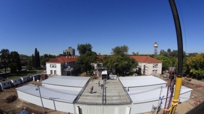 Prevén terminar esta semana el hospital modular de Baigorria