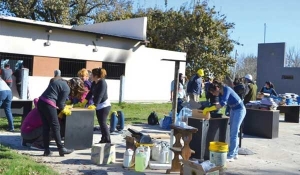 Avanza la reconstrucción del NAC incendiado en Los Robles