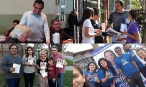 Baigorria, una campaña puerta a puerta