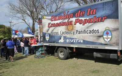Vuelve el camión de la Economía Popular de pastas a Baigorria