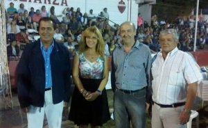 Giaccone en el “Mundialito de fútbol infantil” de Arteaga