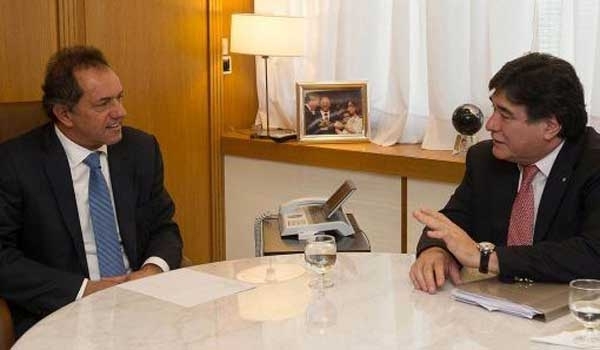 Scioli y Zannini se reunieron "para coordinar una agenda de trabajo"