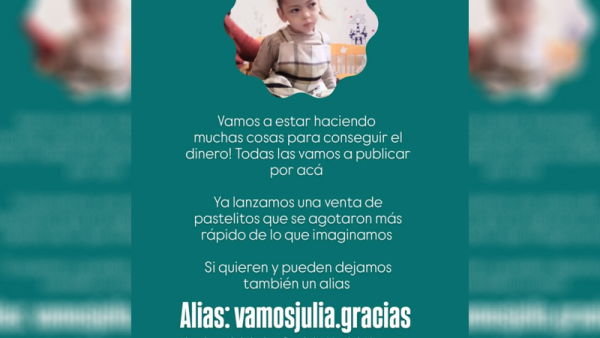 Julia tiene 5 años y necesita de todos para tener una vida mejor