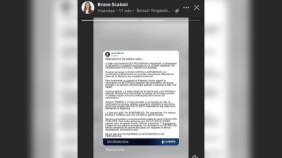 La concejala "Brune" Scaloni reposteó un mensaje de Javier Milei contra periodistas