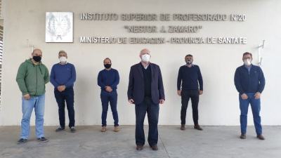 Visitó la localidad de San Justo, junto al senador Borla, y el diputado, Bastía