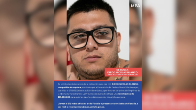Recompensa de $16 millones para encontrar al acusado por un crimen en Capitán Bermúdez