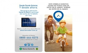 El Banco de Santa Fe sorteará 84 tablets entre sus clientes