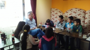 Bocco dio una entrevista a alumnos de la escuela 127
