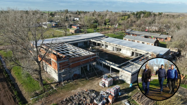 La gestión de Pullaro continúa con la construcción de la nueva escuela de Pueblo Andino