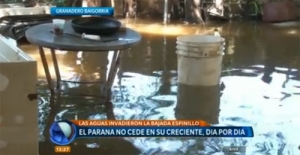 La crecida del Paraná se siente en los barrios costeros de Baigorria