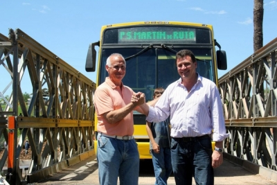 Quedó habilitado el tránsito sobre el Puente Mabey
