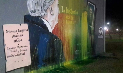 Baigorria: Vandalizaron un mural en honor a Néstor Kirchner