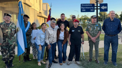 Homenajearon a un héroe de Malvinas con el nombre de una calle
