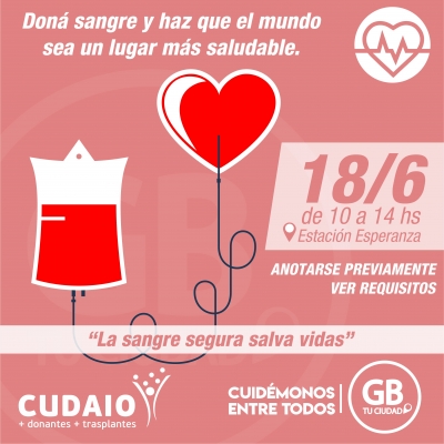 Campaña de donación de sangre 2020 en Baigorria