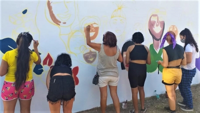 Mural en conmemoración al Día Internacional de la Mujer Trabajadora