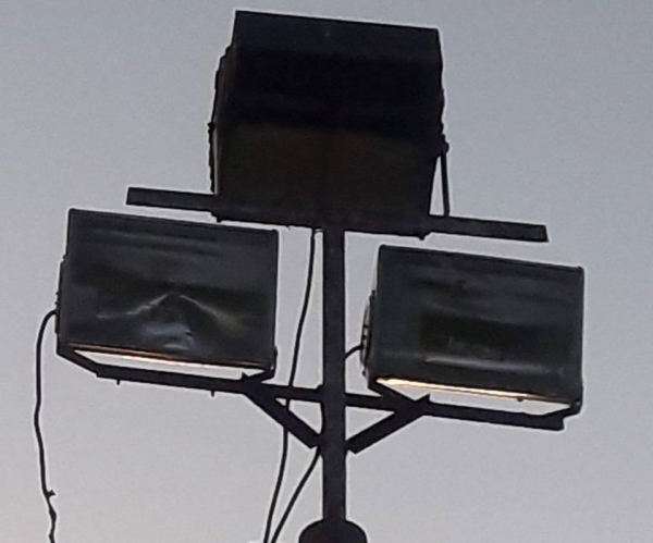 Vandalizaron las luminarias del club Botafogo
