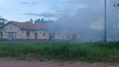 Volvieron a incendiar el Centro Materno del Hospital Eva Perón