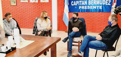 Sacnún recorrió las ciudades de Fray Luis Beltrán, Puerto San Martín y Capitán Bermúdez