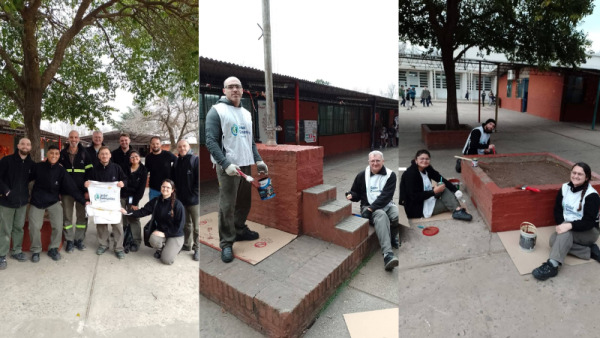 Personal de John Deere realizó tareas solidarias en la Escuela Vera Peñaloza