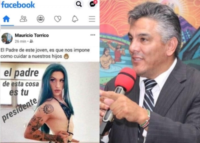 Torrico pidió disculpas por su posteo contra el hijo del presidente
