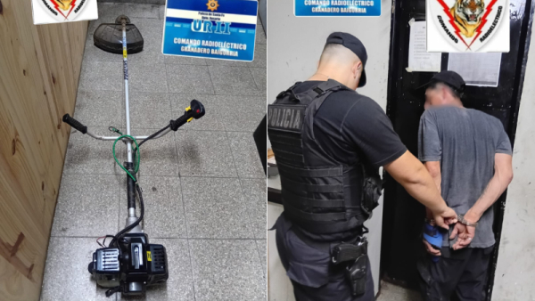 Detuvieron a un hombre por robar una bordeadora en la zona norte