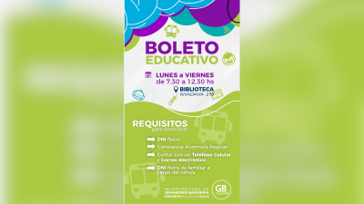 Ya se puede tramitar el Boleto Educativo Gratuito en Baigorria