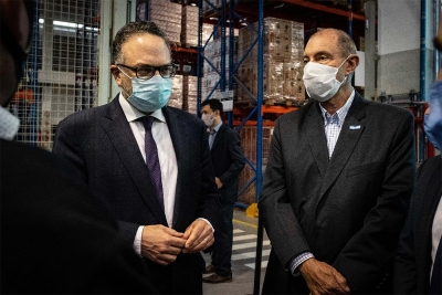 Maglia y el ministro Kulfas juntos en la conferencia industrial de la UIA