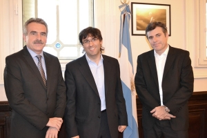 Rossi y José Luis Freyre se reunieron con Diego Bossio para desarrollar acciones específicas en Venado Tuerto  