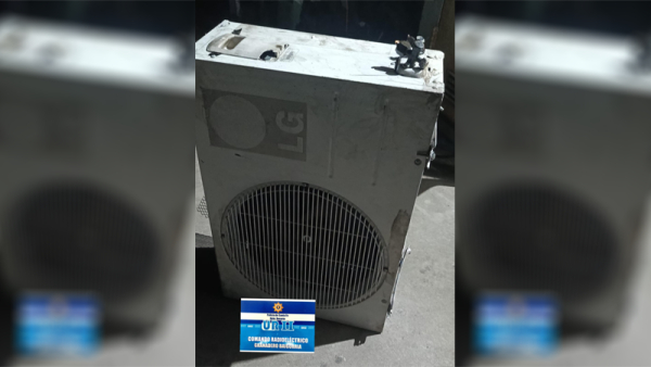 Son arrestados por robar el motor de un aire acondicionado