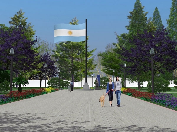 Sigan las obras de recuperación de la Plaza 9 de julio