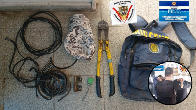 Dos detenidos por intentar robar cables de una casilla de la guardia policial