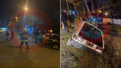 Choque entre dos autos en San Miguel: una persona debió ser asistida