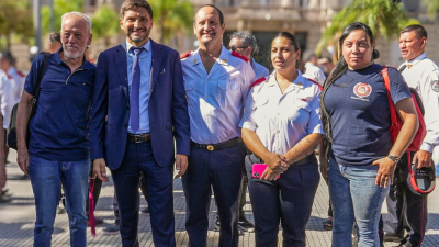 Bomberos de Baigorria recibieron equipamiento destinado a la atención de emergencias