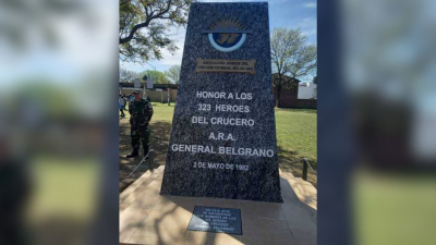 Convocan a un acto en homenaje a los 323 caídos del ARA General Belgrano