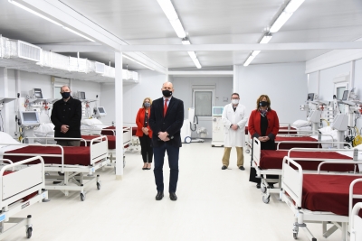 Perotti: "El nuevo hospital Modular de Granadero Baigorria permite sumar 76 camas al sistema de salud público de la provincia"
