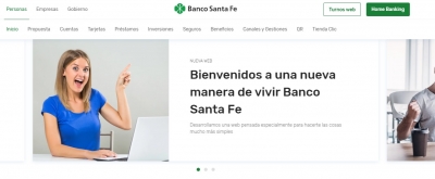 Banco Santa Fe presentó su nuevo sitio web totalmente renovado y multidispositivo