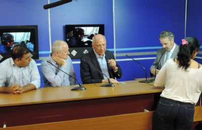 Eduardo Codino y Gustavo Isgró acompañaron a Antonio Bonfatti en Baigorria
